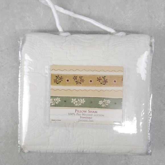 C&F Home Other - C&F HOME Standard Quilted Pillow Sham Cream Cottage Shabby Minimalist Farmhouse